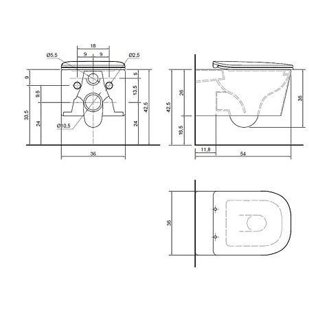 Унитаз подвесной Antonio Lupi Komodo с сиденьем микролифт, белый глянцевый