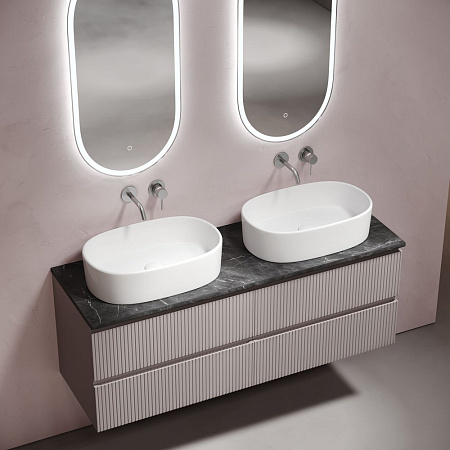 Тумба с раковиной и столешницей Sancos Snob T 140 SNT70SM+TT140A1 Doha Soft/Black Sky