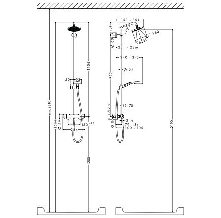 Душевая стойка Hansgrohe Croma 100 27159000