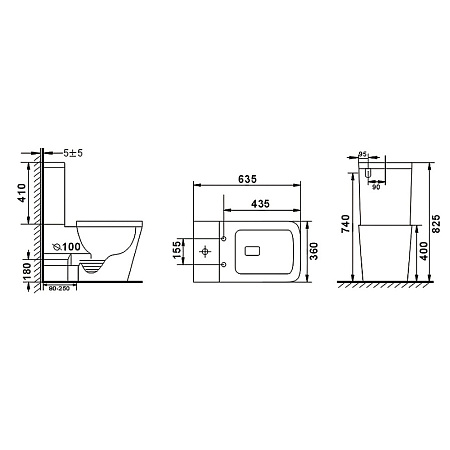 Унитаз-компакт beWash Kraft BKBWR005635 с системой микролифт, белый глянцевый