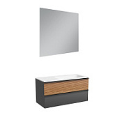 Мебель для ванной Sancos Delta DL100RGR R дуб красный/графит