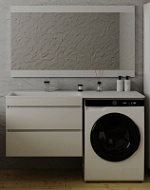 Мебель для ванной подвесная El Fante Даллас 140 L 2 ящика, эмаль, белый