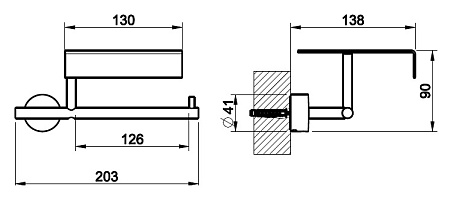 Держатель туалетной бумаги Gessi Minix 15549.031 хром