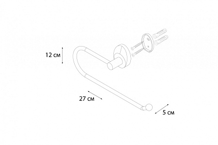 Полотенцедержатель Fixsen Europa FX-21811A хром
