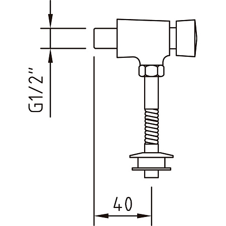 Кран Clever 92801 для писсуара, хром