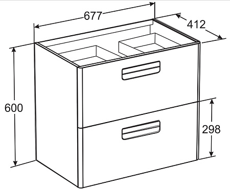Тумба с раковиной Roca Gap ZRU9302878 70 см, белый глянец