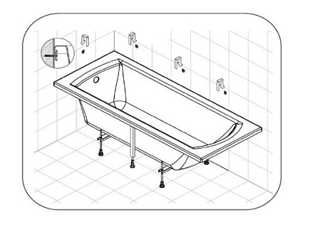 Каркас для ванны Santek Касабланка М 1WH501541 150х70