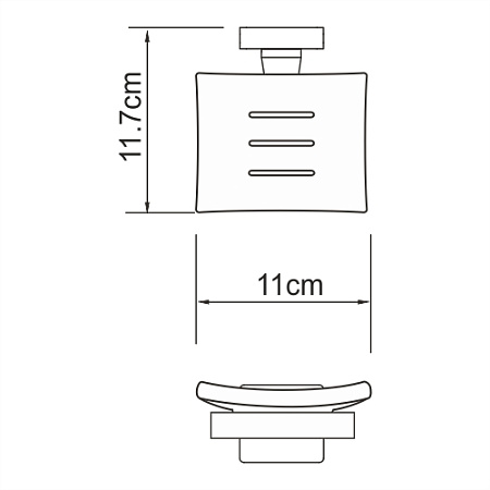 Мыльница WasserKRAFT Dill K-3929 хром