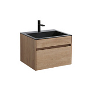 Тумба с раковиной Vincea Chiara VMC-2C600NO 60 подвесная, 1 выкатной ящик, N.Oak