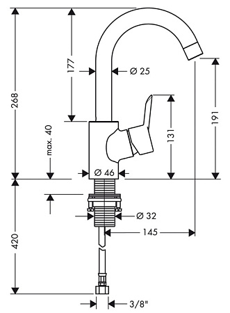Смеситель Hansgrohe Focus S 31710000 для раковины