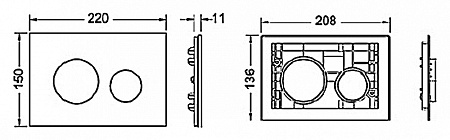 Кнопка смыва Tece Loop Modular 9240671 белая