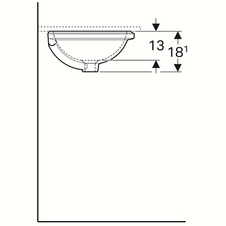 Раковина Geberit Variform 500.744.01.2 33 белый