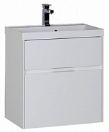 Тумба с раковиной Aquanet Латина 00179934 60 белая, 2 ящика