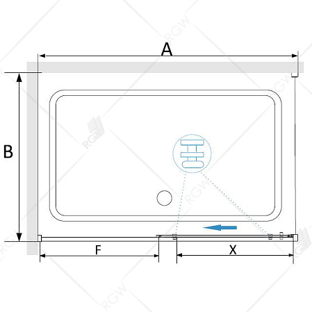 Душевой уголок RGW Stilvoll 32324240-011 140x100x195 прозрачное/хром