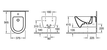 Биде подвесное Villeroy & Boch Subway 2.0 54000001 белый альпин