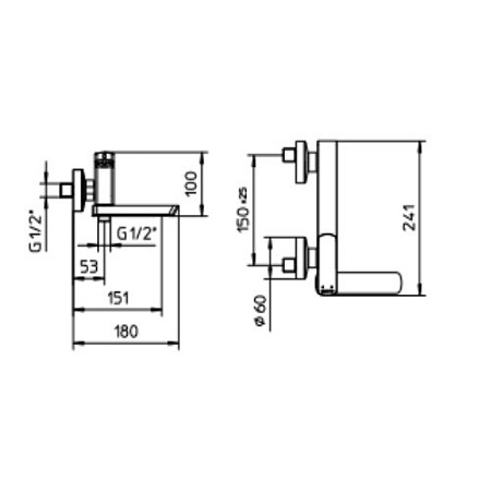 Смеситель Palazzani Mis 56115436 для ванны с душем, никель