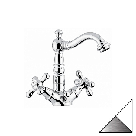 Смеситель Emmevi Deco Old 12615BC для раковины, белый/хром