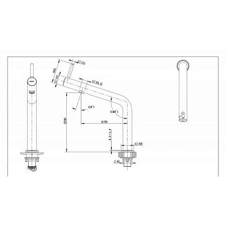 Смеситель Bravat Ozen F7354388CP-ENG для раковины хром