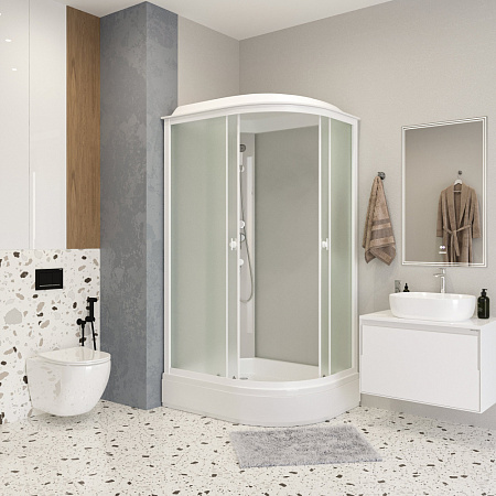 Душевая кабина Niagara Promo P120/80/26L/MT 120x80x215 L стекло матовое/профиль белый