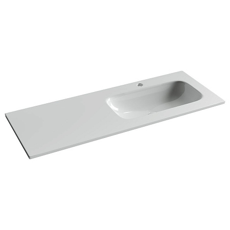Раковина накладная Ceramica Nova Grace CN7021 121x45,7x13,7 чаша справа, с отв. под смесит., белый