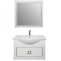 Мебель для ванной Tessoro Foster TS-F9080-CH-W-S 80 подвесная, белый с патиной серебро