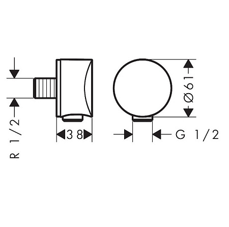 Шланговое подключение Hansgrohe Fixfit 26453990 полированное золото