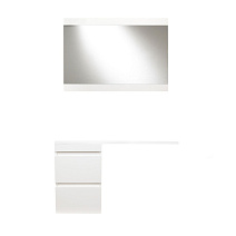 Мебель для ванной подвесная El Fante Даллас 100 L 2 ящика, эмаль, белый Мебель для ванной подвесная El Fante Даллас 100 L 2 ящика, эмаль, белый