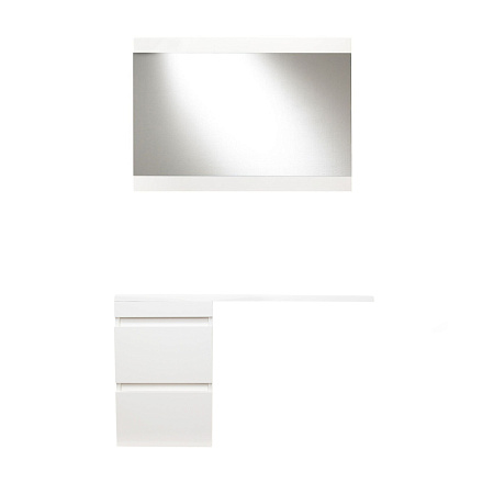 Мебель для ванной подвесная El Fante Даллас 100 L 2 ящика, эмаль, белый