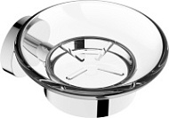 Мыльница стеклянная RUSH Victoria VI71411 хром