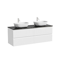 Тумба с раковиной и столешницей Sancos Snob T 140 SNT70W+TT140A1X Bianco/Black Sky