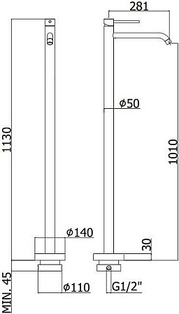 Смеситель Paffoni Light LIG031CR для раковины, хром