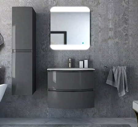 Тумба с раковиной Cezares Vague 44221 69 antracite