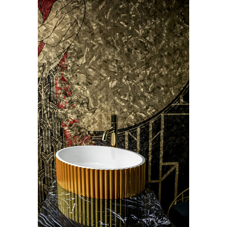 Раковина Armadi Art Canale 878-G рифленая, золото