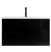 Тумба с раковиной BelBagno Marino MARINO-800-2C-SO-NL-P + BB800/450-LV-MR-PR 80 nero lucido