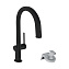 Смеситель Hansgrohe Aqittura 76803670 для кухонной мойки, с вытяжным изливом, черный матовый - фото 1