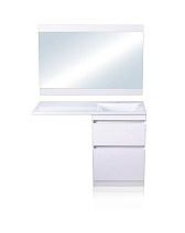 Мебель для ванной напольная El Fante Даллас 115 R 2 ящика, пленка, белый Мебель для ванной напольная El Fante Даллас 115 R 2 ящика, пленка, белый