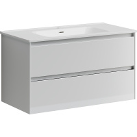 Тумба с раковиной Sancos Cento 90 CN90W белый глянцевый