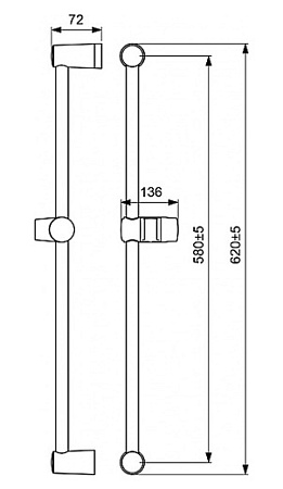 Душевая штанга Vidima ВидимаФреш S BA196AA