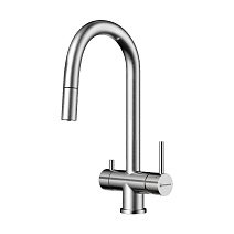 Смеситель Omoikiri Akita-S-BN 4994302 для кухонной мойки, нержавеющая сталь