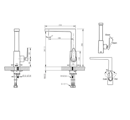 Смеситель Bravat Spring F779113C  для кухни