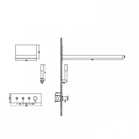 Душевой комплект Boheme Fusion 130-G для душа, золото