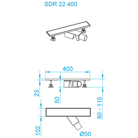 Душевой трап RGW Shower Drain SDR-22 40