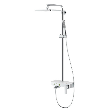 Душевая стойка Teska Niagara NG3501C хром/белое стекло