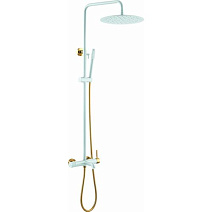 Душевая стойка Boheme Uno 468-WG для ванны, белый/золото