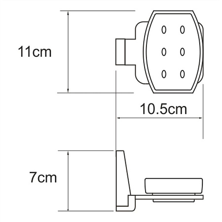Мыльница WasserKRAFT Abens K-3229 черный матовый