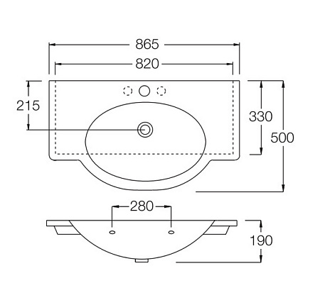 Раковина Hatria Shirley YU67 86