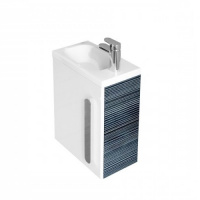 Тумба с раковиной Ravak Chrome SDU 400 L X000000539 подвесная, оникс/белая