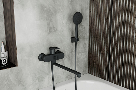 Смеситель для ванны и душа RUSH Nevis NE1735-51Black черный