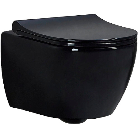 Унитаз подвесной beWash Bogen 88303206 с системой микролифт, черный глянцевый