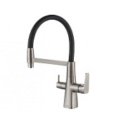 Смеситель Zorg Steel Hammer SH 818-6 SATIN для кухонной мойки, сатин